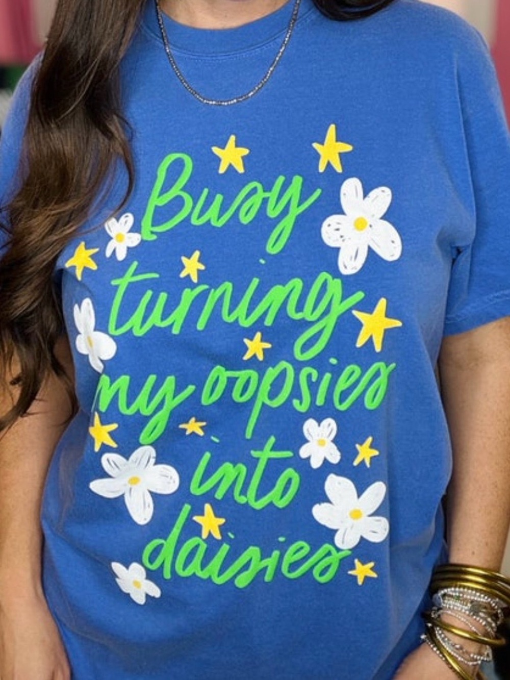 NWT poppy and pine busy turning my oopsies into daisies tee M